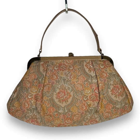 Vintage Floral Tapestry Embroidered Clutch Bag - “Deana” - Picture 2 of 15